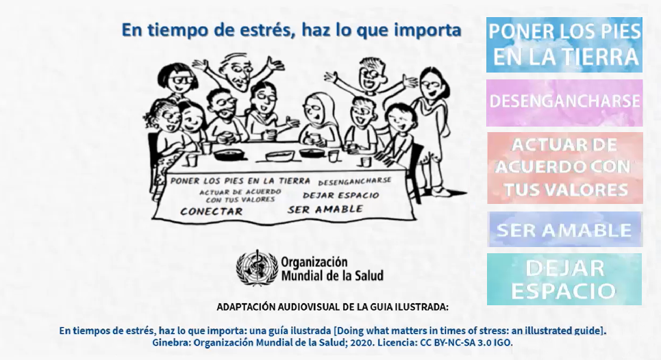 Material audiovisualguía En tiempo de estrés, haz lo que importa