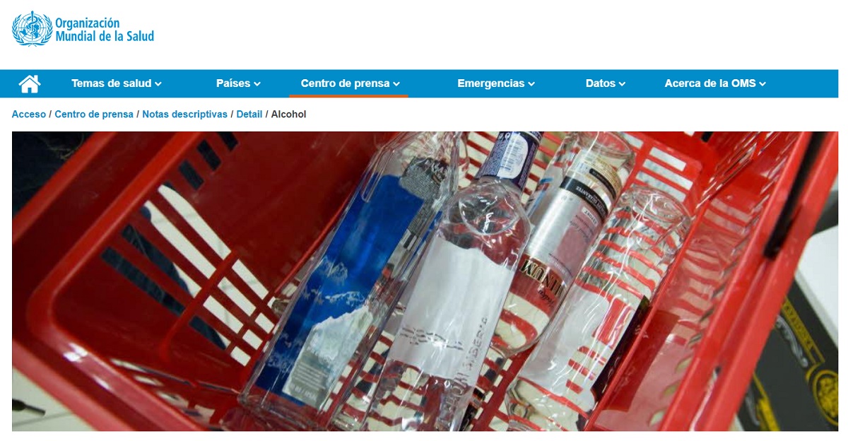 Información alcohol OMS