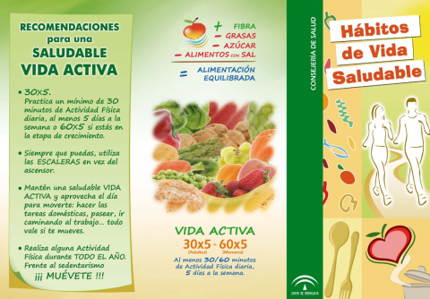 Tríptico sobre hábitos de vida saludable