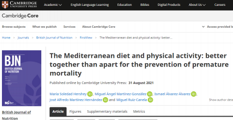 Imagen de la revista British Journal of Nutrition