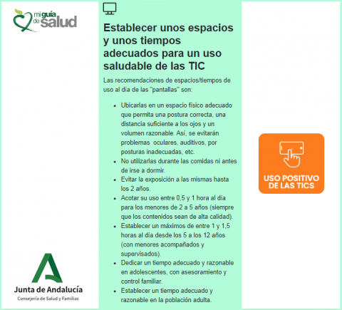 Recomedación uso saludable TIC