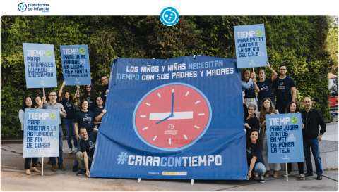 Imagen campaña Criarcontiempo Plataforma Infancia